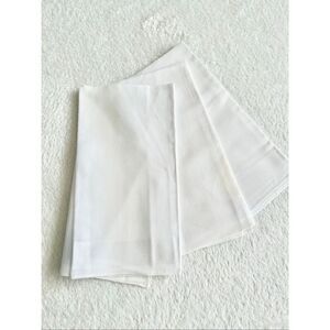 Used white cloth table napkins set of 3